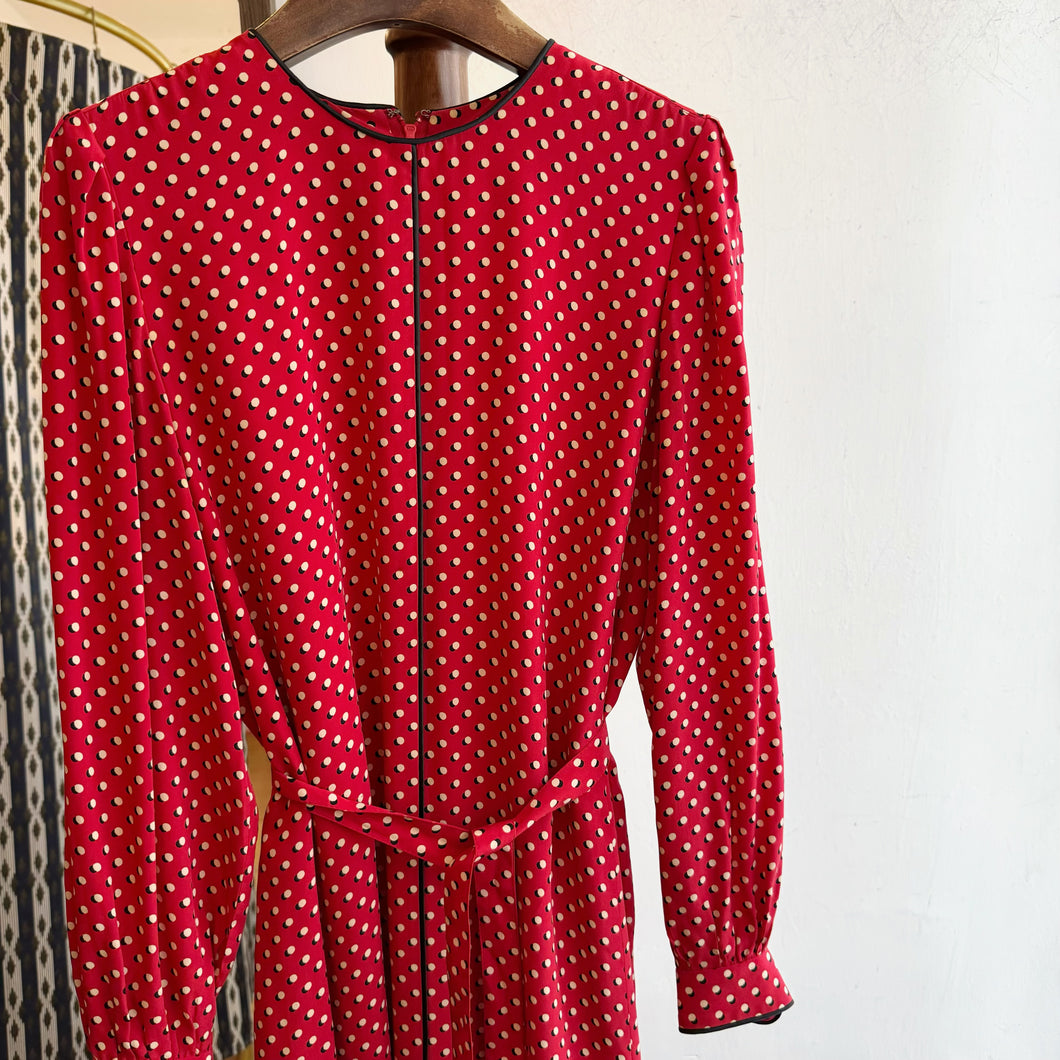 Ungaro Dotted Pattern Silk Dress