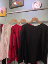 Load image into Gallery viewer, Jamm select | Puff Sleeve Blouse (Red/white/Black)

