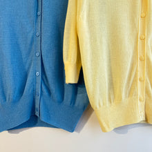 Load image into Gallery viewer, Jamm Select | Button Front Knit Top (Blue/Yellow)

