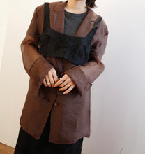 Load image into Gallery viewer, Jamm select | Sheer Blazer (Black/Brown)
