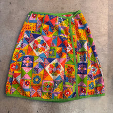 Load image into Gallery viewer, Vintage Patchwork Print Wrap Skirt
