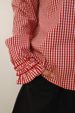 Load image into Gallery viewer, Jamm design | Ruffle Collar Gingham Shirt
