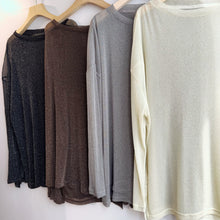 Load image into Gallery viewer, Jamm select | Sheer Glitter Top (Black/grey/brown/ivory)
