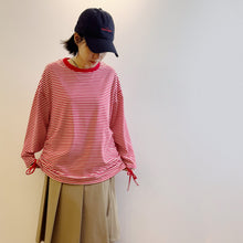 Load image into Gallery viewer, Jamm select | Striped Top (Black/Navy/Red)
