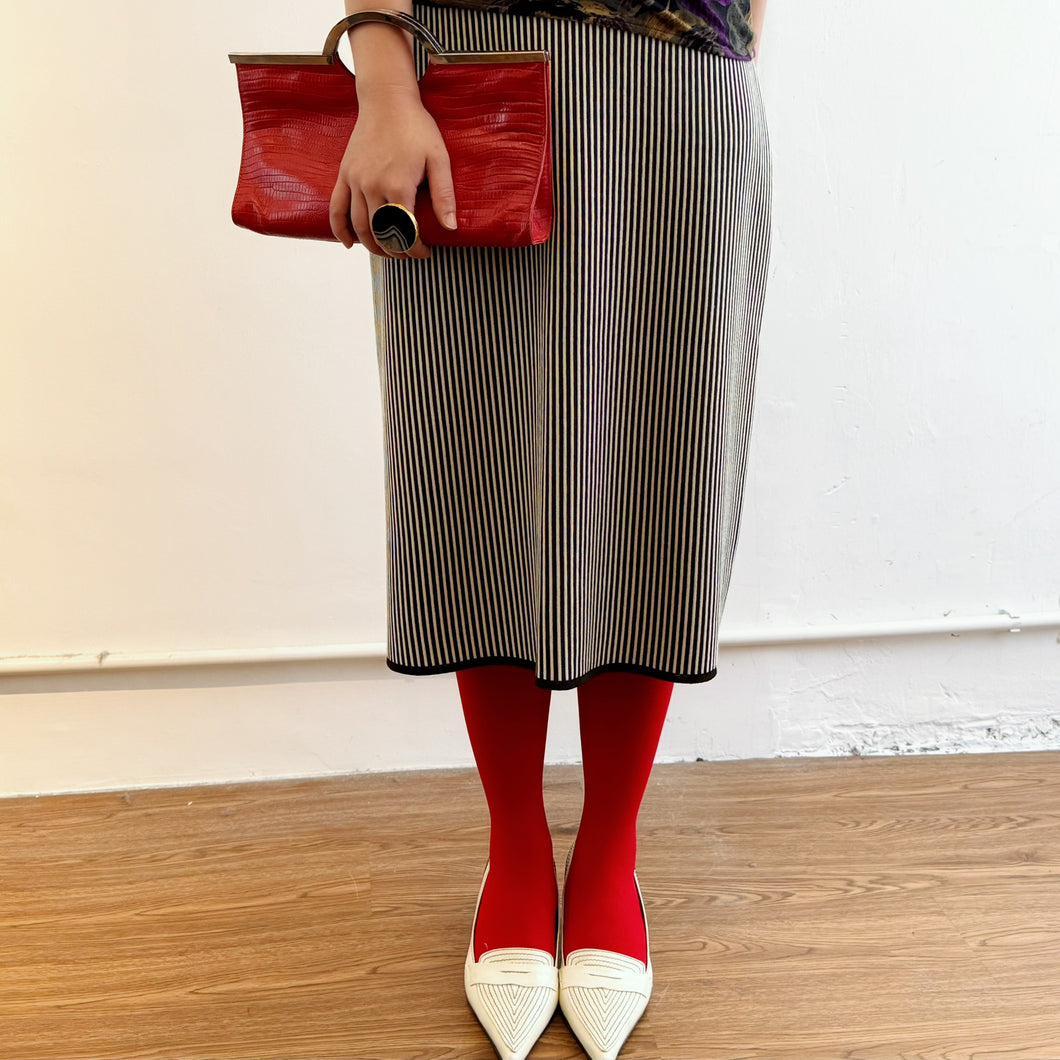 Salvatore Ferragamo Striped Knitted Skirt