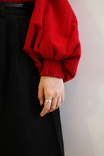 Load image into Gallery viewer, Jamm select | Puff Sleeve Blouse (Red/white/Black)
