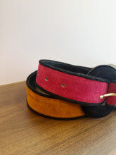 Load image into Gallery viewer, Vintage Colourblock suede belt
