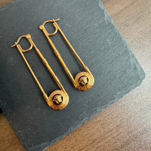 Load image into Gallery viewer, Versace Safety Pin Earrings (brand new)
