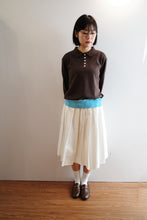 Load image into Gallery viewer, Jamm select | Colourblock knit polo top (Navy/Brown)

