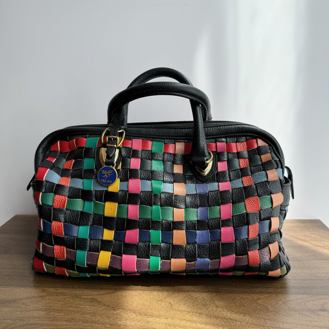 Vintage Woven Colour Leather bag