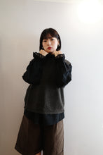 Load image into Gallery viewer, Jamm select | Eyelet lace Ruffle Top (black /white)
