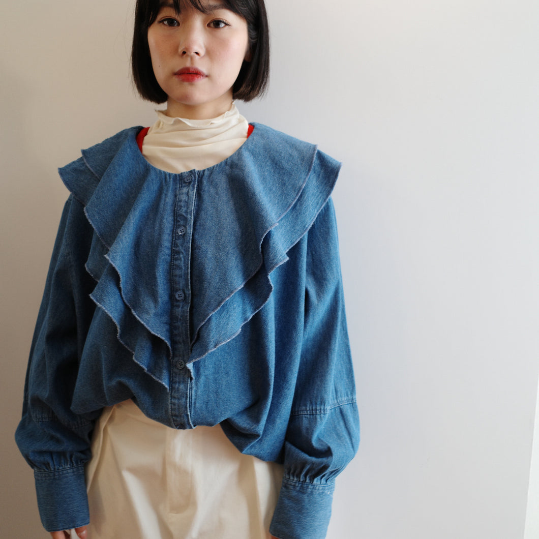 Jamm select | Ruffle Collor Blosue (4colours)