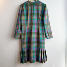 Load image into Gallery viewer, Vintage Double breast Check Pattern Dress /Jacket
