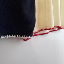 Load image into Gallery viewer, Jamm select | Stitching knit top (Ivory /Navy)
