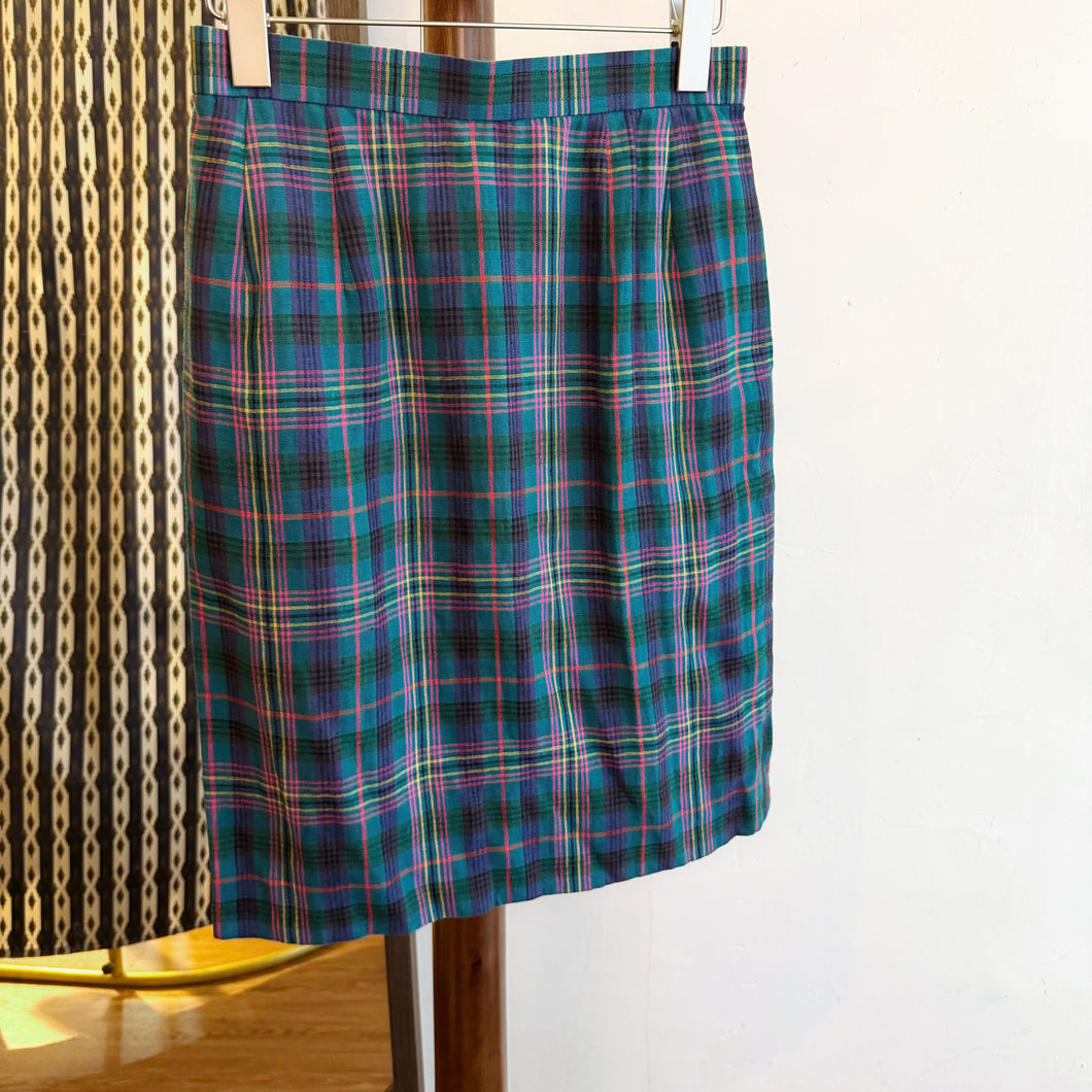 Yves Saint Lauren YSL checked Skirt