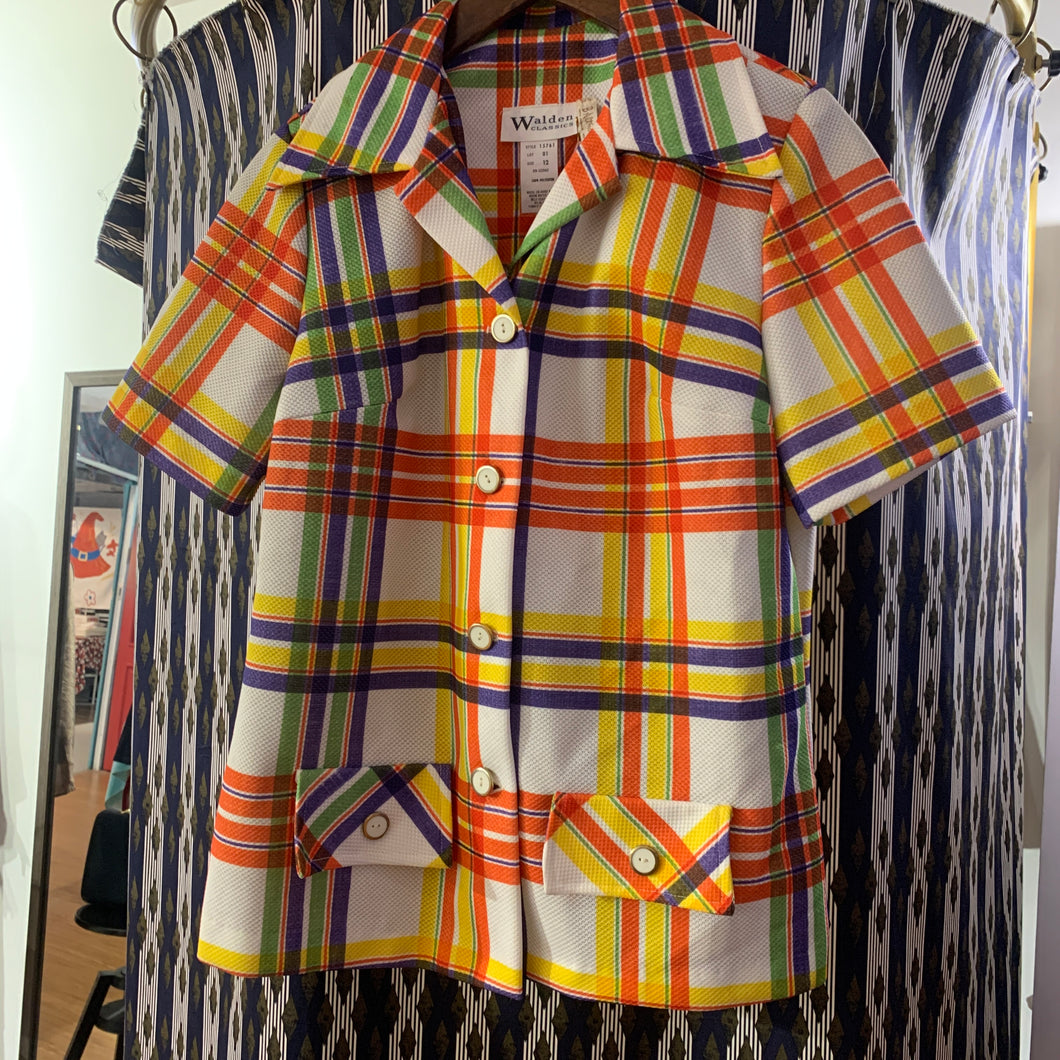 60s Orange Tone Check Jacket