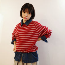 Load image into Gallery viewer, Jamm select | Striped Pullover (Navy/Red)
