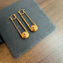 Load image into Gallery viewer, Versace Safety Pin Earrings (brand new)
