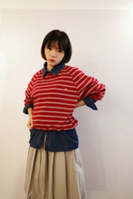 Load image into Gallery viewer, Jamm select | Striped Pullover (Navy/Red)

