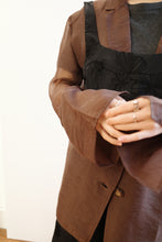Load image into Gallery viewer, Jamm select | Sheer Blazer (Black/Brown)
