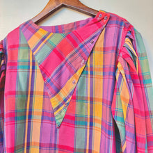 Load image into Gallery viewer, Vintage Check Pattern Blouse

