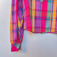 Load image into Gallery viewer, Vintage Check Pattern Blouse
