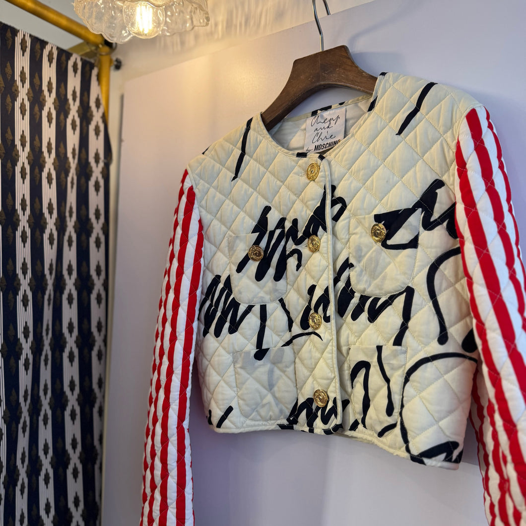 Moschino Pattern Quilted Jacket