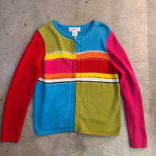 Load image into Gallery viewer, Vintage Colourblock Knit Cardigan
