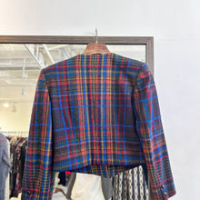 Load image into Gallery viewer, Vintage Check Cropped Coat
