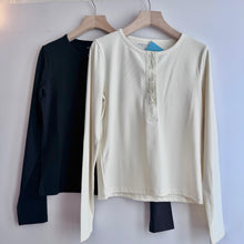 Load image into Gallery viewer, Jamm select | Henley tee (Ivory/Black/Navy)
