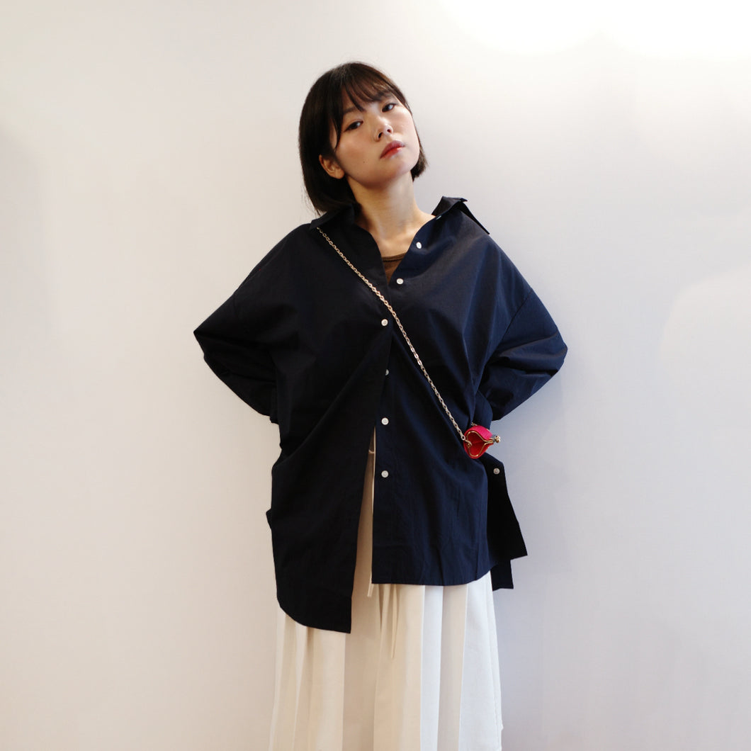 Jamm select | Oversized Shirt (Navy/White)