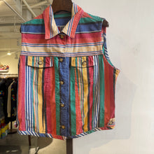 Load image into Gallery viewer, Vintage Striped Sleeveless Jacket
