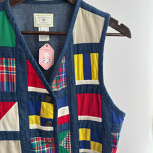 Load image into Gallery viewer, Vintage Denim Patchwork Vest
