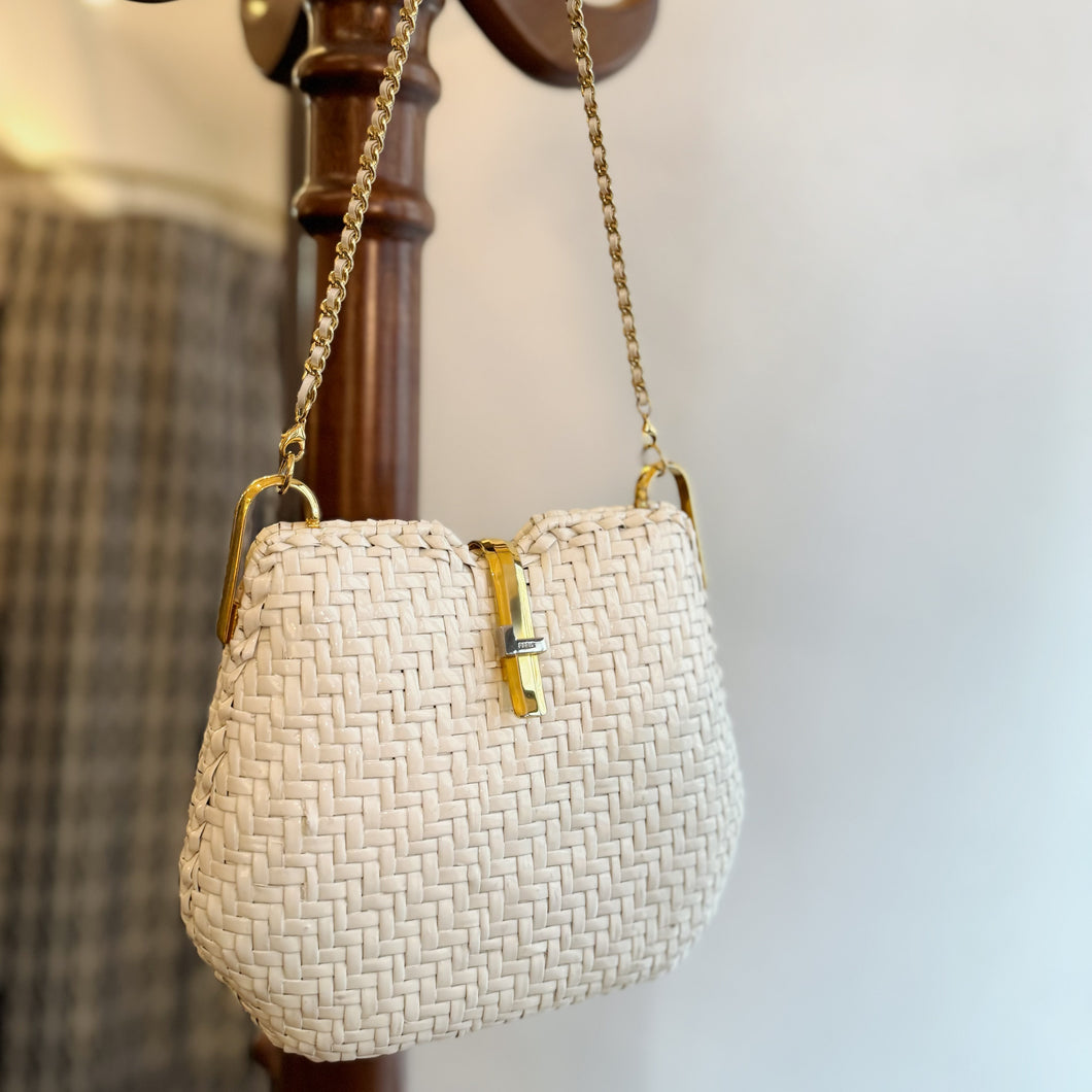 LANCEL Woven Chain Bag