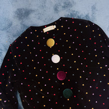 Load image into Gallery viewer, Grandma mary design | Dot dot dot velvet cropped jacket
