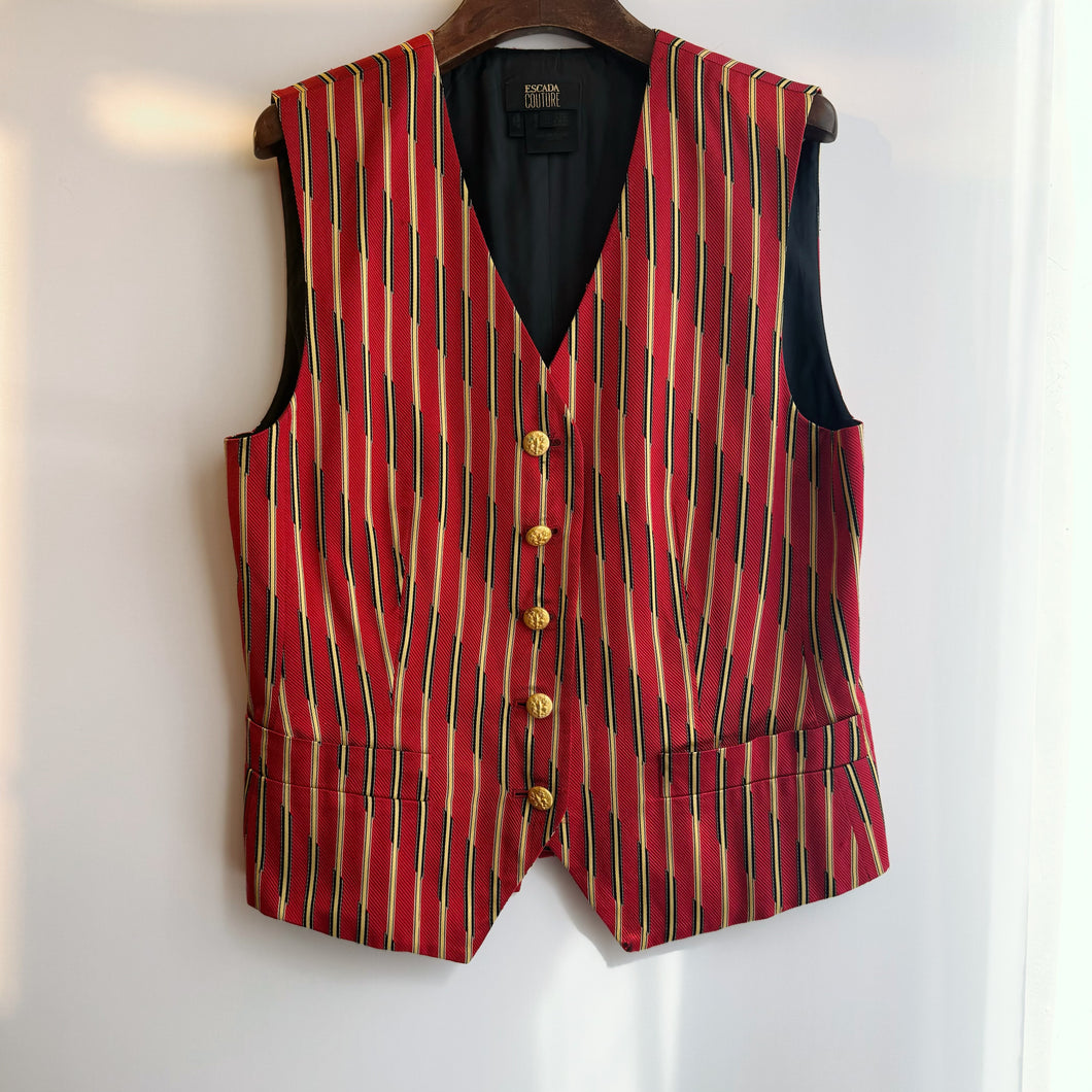 Escada Striped Silk Waistcoat