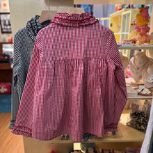 Load image into Gallery viewer, Jamm design | Ruffle Collar Gingham Shirt
