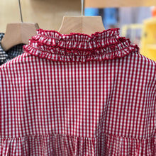 Load image into Gallery viewer, Jamm design | Ruffle Collar Gingham Shirt
