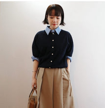 Load image into Gallery viewer, JAMM Select | Wrap Pleated Skirt(Navy/Grey/Beige)
