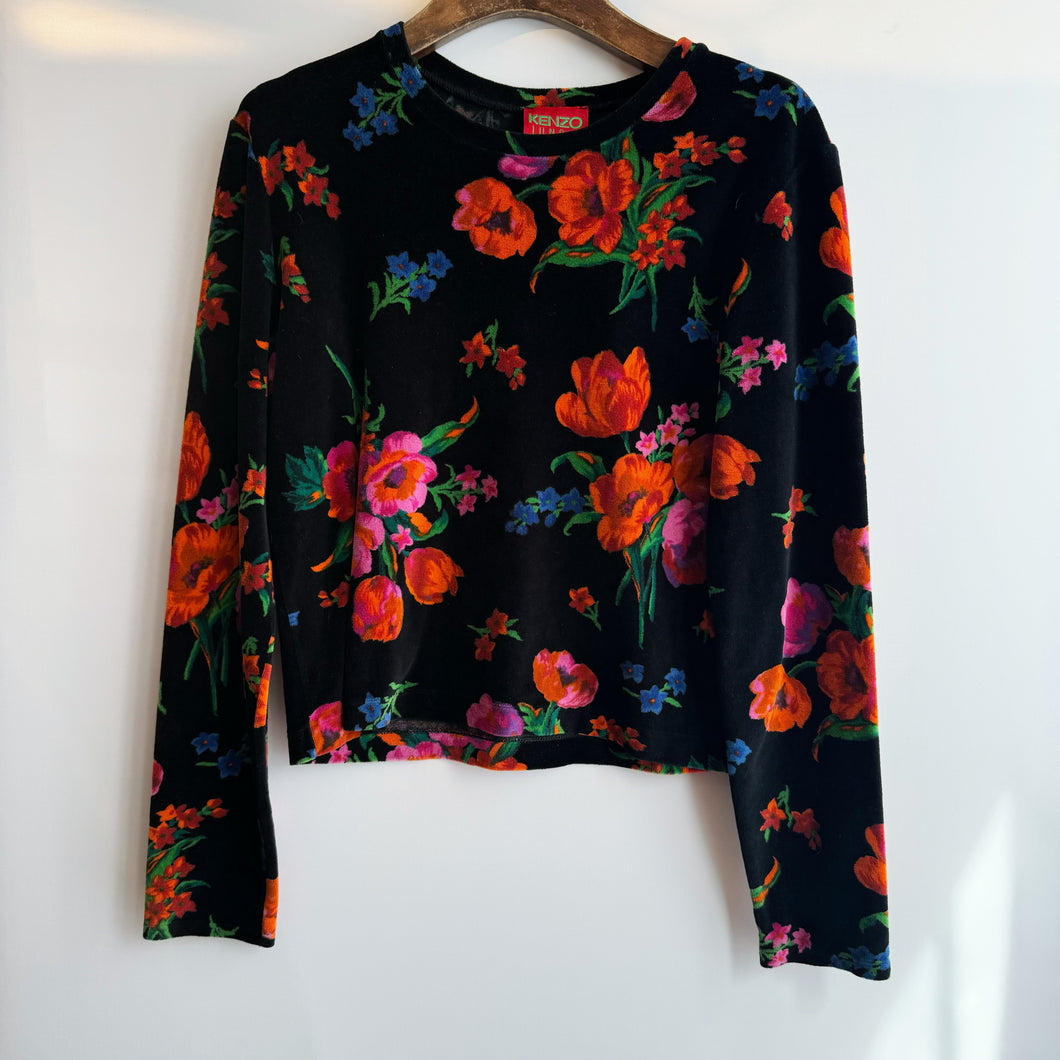 Kenzo Flower Pattern Fleece Top