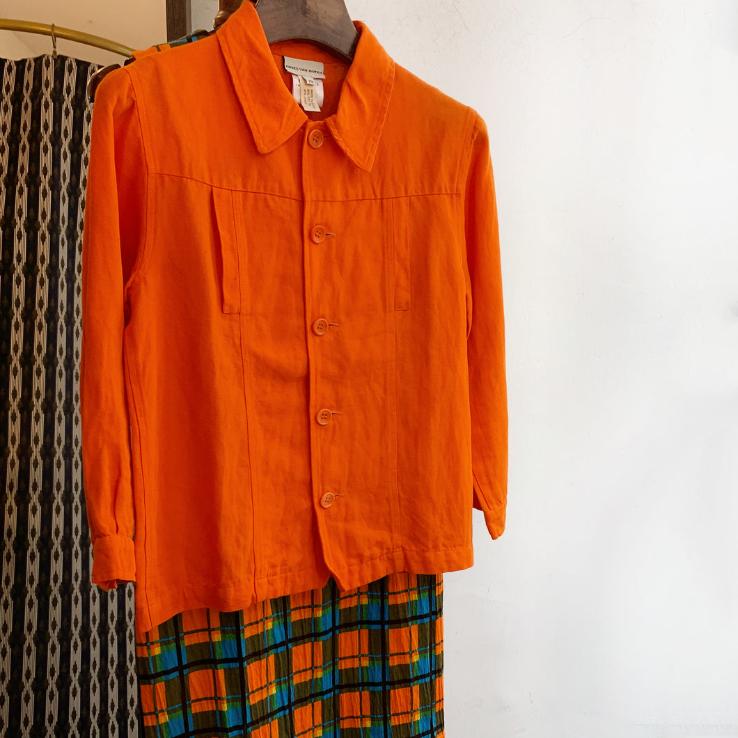 Dries Van Noten Orange Mini Jacket