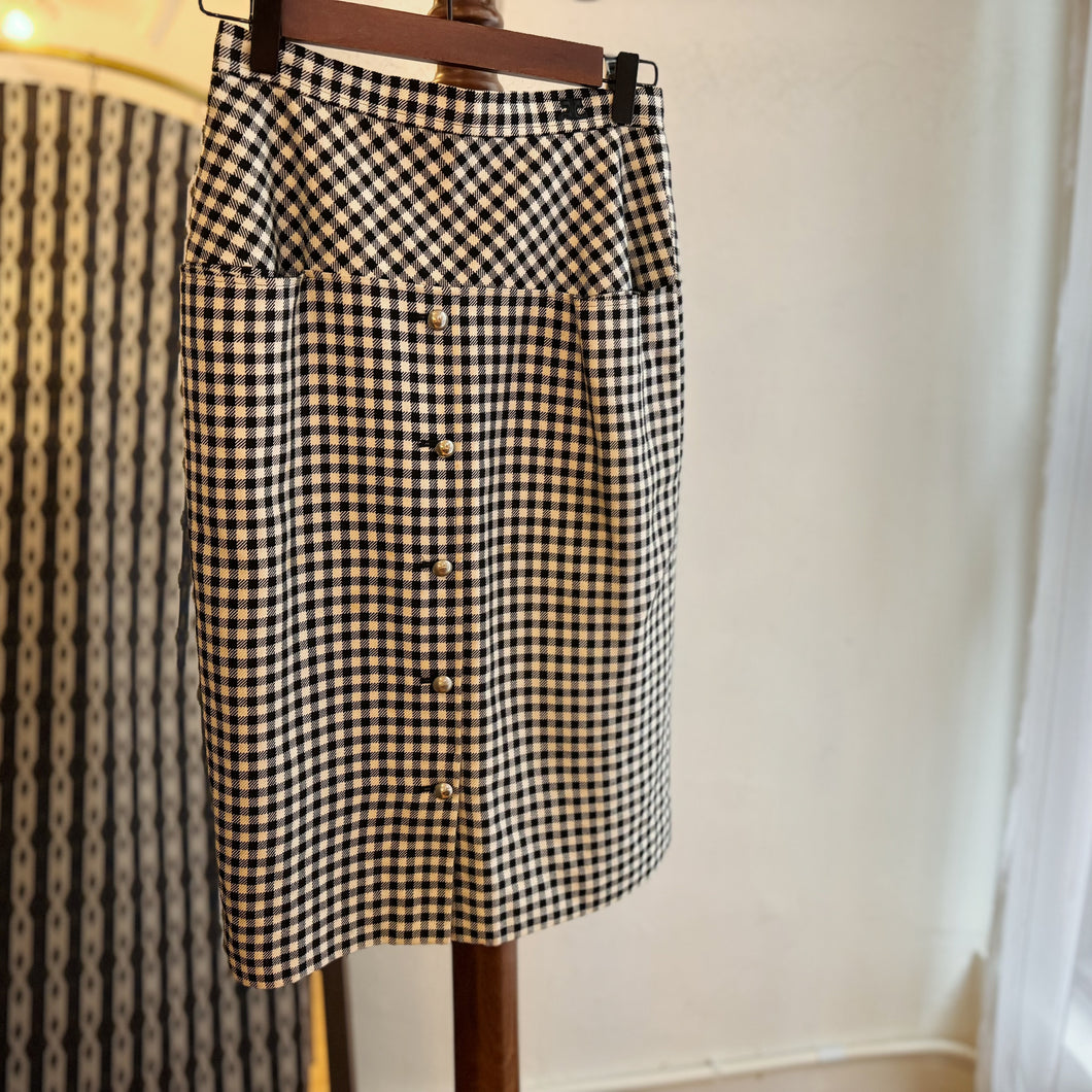 Courreges check skirt