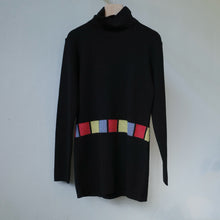 Load image into Gallery viewer, Mondi Colourblock Turtle Neck Knit Long Top

