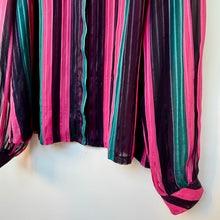 Load image into Gallery viewer, Vintage Striped Pattern Ruffle Blouse
