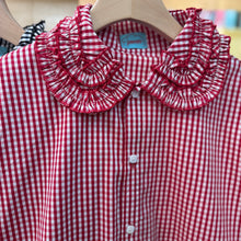 Load image into Gallery viewer, Jamm design | Ruffle Collar Gingham Shirt
