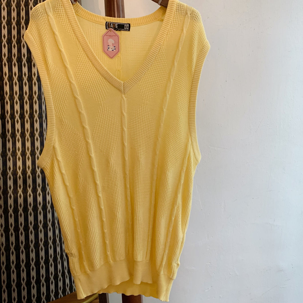 Daks Yellow Knitted Tank top