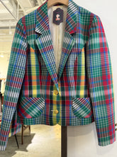 Load image into Gallery viewer, Vintage Check Pattern blazer
