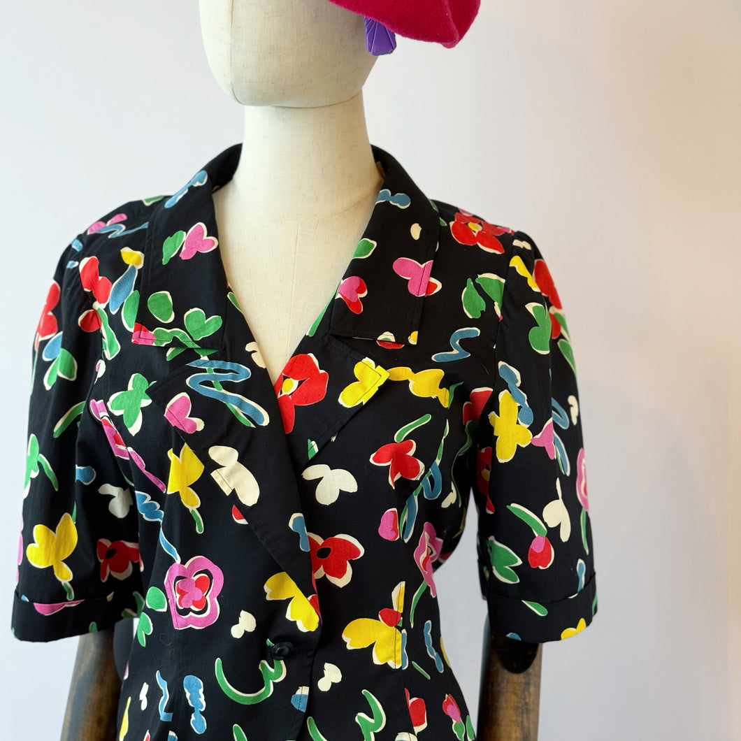 80s Ungaro Pattern Blouse