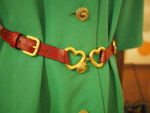 Load image into Gallery viewer, Moschino Heart Buckle Red Leather Belt
