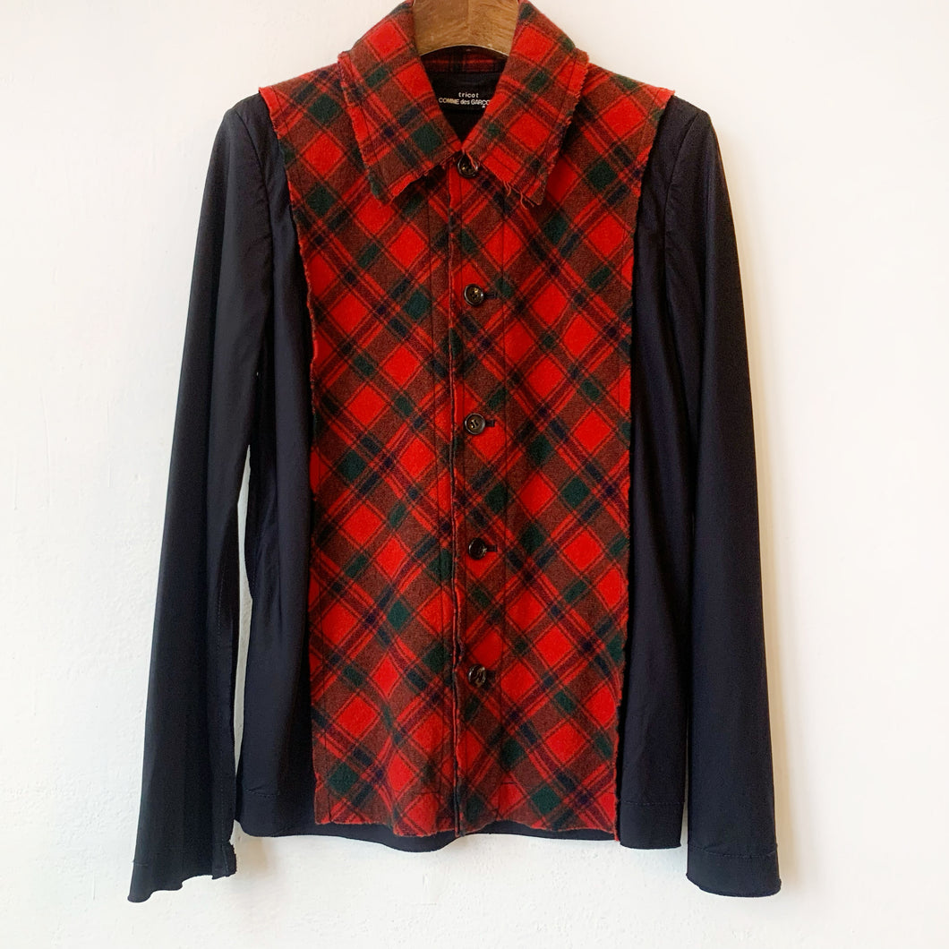 Tricot Comme des Garçons Tartan Patched Shirt